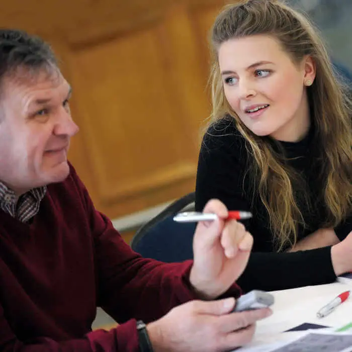 applicant day attendee listening to a lecturer