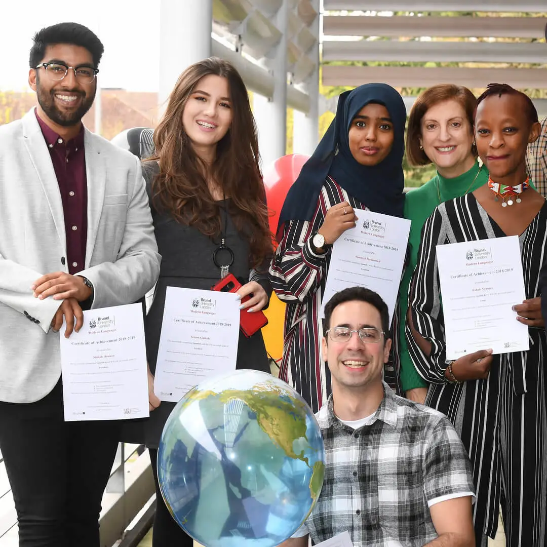 Language centre-students with certificates 2