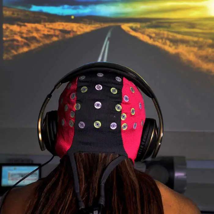 Sport Health and Exercise Sciences student working with driving simulator