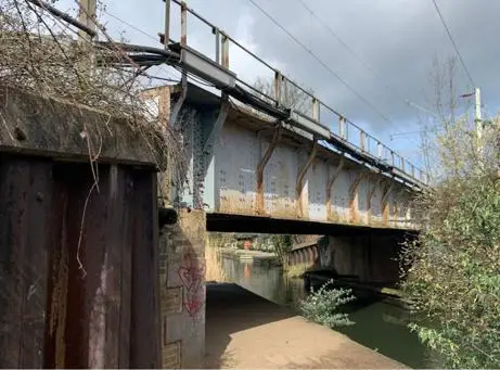 View of the railway bridge
